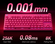 Mix 87 Hall Effect Magnetisk Gaming Tastatur ANSI - Rose Red