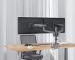 Monitorarm med USB-A & USB-C Porter - 2 Skjermer - 17-35