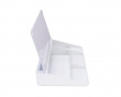 Glass Skrivebord Whiteboard med Stativ 40 cm - Hvit