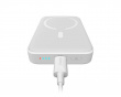 Powerbank 10000mAh, USB-C 20W, MagSafe - Hvit