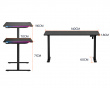 E-Circuit 140x70 cm Hev- og senkbart Gamingbord