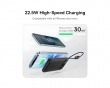 EnerFill FC11 Digital Display Power Bank med Dobbelt Kabel 22.5W 10000mAh - Cosmic Black