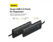 Lite Series 4-ports Type-C HUB-adapter - Svart