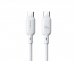 Silky Series Hurtiglading Kabel Type-C til Type-C 100W - 2m - Hvit