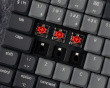 K1v6 Low Profile QMK Trådløst Tastatur [Gateron Red] - Lysegrå