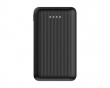 10 000 mAh Powerbank, uttrekkbar kabel 90 cm - Sort