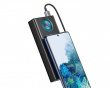 Amblight 30000mAh Powerbank, 4xUSB, USB-C, 65W - Svart
