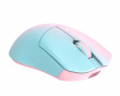 Huan Stainless Magnesium Alloy Trådløs Gamingmus - Blå/Rosa