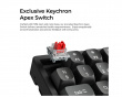 K2 Ultra 75% 8K Trådløst Tastatur - Svart [Keychron Apex Red]