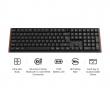 K5 Ultra Low-Profile 100% 8K Trådløst Tastatur - Wood Black [Keychron Milk POM Red]
