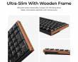 K5 Ultra Low-Profile 100% 8K Trådløst Tastatur - Wood Black [Keychron Milk POM Red]