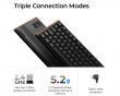 K5 Ultra Low-Profile 100% 8K Trådløst Tastatur - Wood Black [Keychron Milk POM Brown]