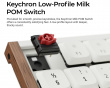 K5 Ultra Low-Profile 100% 8K Trådløst Tastatur - Wood White [Keychron Milk POM Red]