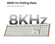 K5 Ultra Low-Profile 100% 8K Trådløst Tastatur - Wood White [Keychron Milk POM Red]