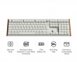 K5 Ultra Low-Profile 100% 8K Trådløst Tastatur - Wood White [Keychron Milk POM Brown]