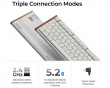 K5 Ultra Low-Profile 100% 8K Trådløst Tastatur - Wood White [Keychron Milk POM Brown]
