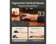 EM11 NL Ergonomisk Vertikal Mus - Grå