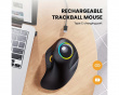 EM03 Wireless RGB Trackball Mouse - Sort