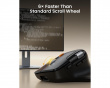 EM25 Fast-Scroll Ergonomisk Mus - Sort