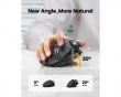 EM01 NL Trådløs Ergonomisk Trackball Mus - Sort