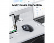 EM01 NL Trådløs Ergonomisk Trackball Mus - Sort