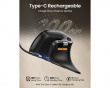 EM11 Pro Ergonomisk Vertikal Mus - Svart