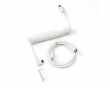 Coiled Aviator Kabel Angled 8K - Hvit
