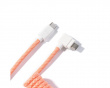 Coiled Aviator Kabel Angled 8K - Rosa Oransje