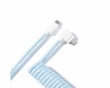	 Coiled Aviator Kabel Angled 8K -Lyseblå