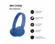 WH-CH530 trådløse on-ear hodetelefoner - Cobalt