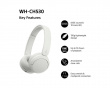 WH-CH530 Trådløse On-Ear Hodetelefoner - Hvit
