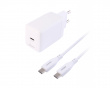 USB-C GaN-vegglader 70 W - 1.8m - Hvit