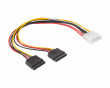 Molex (Han) 4 PIN til 2x SATA (Hun) 15 PIN Kabel 30cm