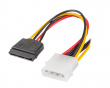 Molex (Han) til 2X SATA (Hun) Kabel 15cm