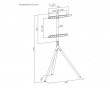 TV-Gulvstativ på tre ben - 45