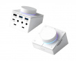 USB-C-hub med Ratt og Hurtigknapper - Hvit (DEMO)