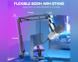 AM8T USB/XLR Dynamisk Mikrofon og Boom Arm - Hvit (DEMO)