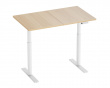 Premium Skrivebord Hev og Senkbart 1200x700mm Elektrisk - Hvit/Eik