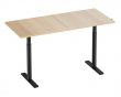 Skrivebord Hev og Senkbart 1600x700mm Sveiv - Svart/Eik