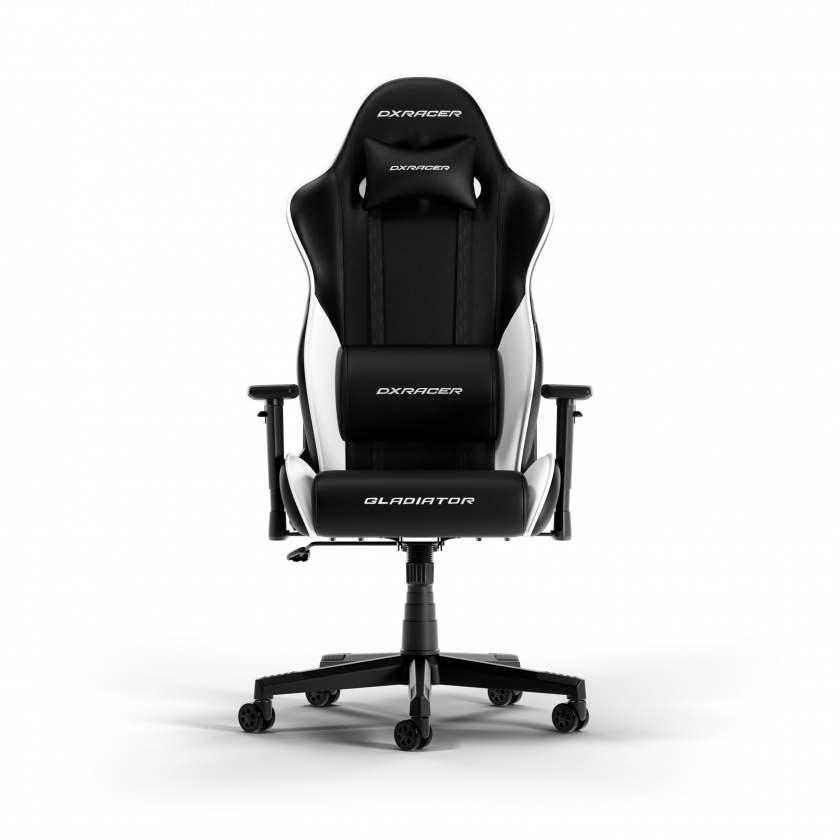 DXRacer GLADIATOR L Svart & Hvit PVC Lær